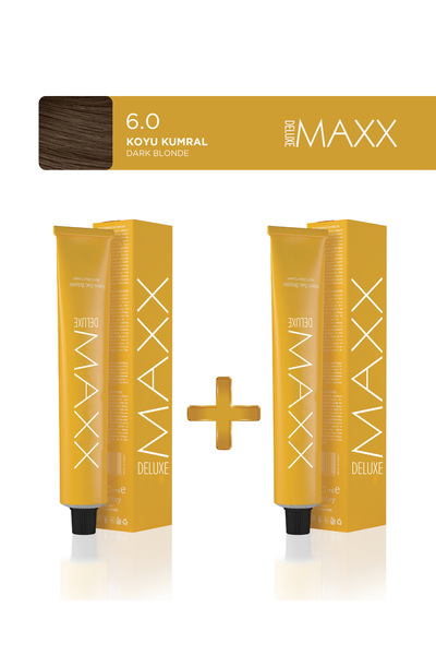 MAXX DELUXE 2'li Tüp Saç Boyası 60 ml 6.0 Koyu Kumral
