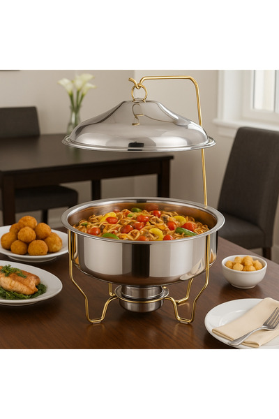 Maxima طبق تسخين الطعام الهندي المصنوع من الفولاذ المقاوم للصدأ، مقاس 8 لتر