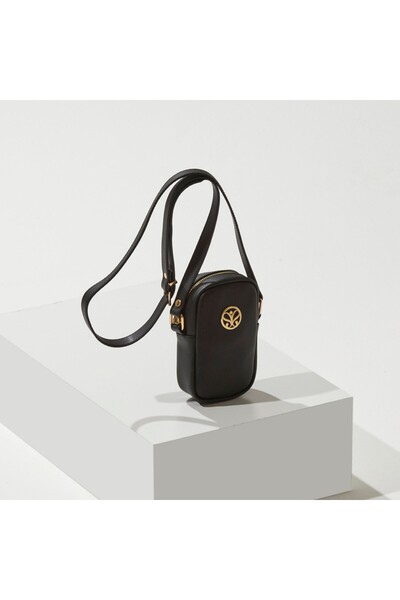 ipekevi Düz Siyah Çapraz Askılı Çanta 1018