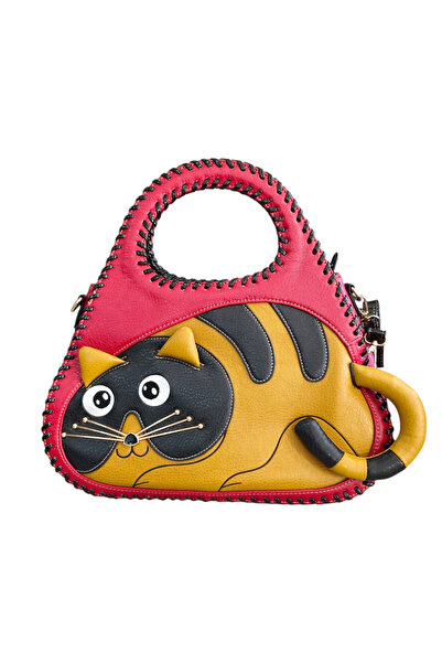 OEM Women's casual red bag with cat design