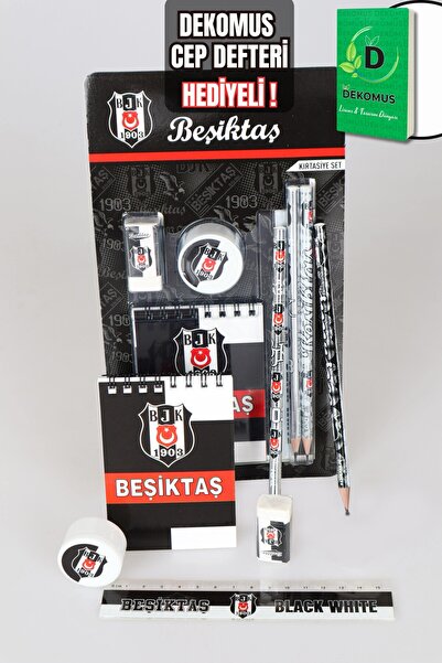 Beşiktaş "DEKOMUS CEP DEFTERİ HEDİYELİ" YENİ SEZON LİSANSLI 6'LI KIRTASİYE SE...