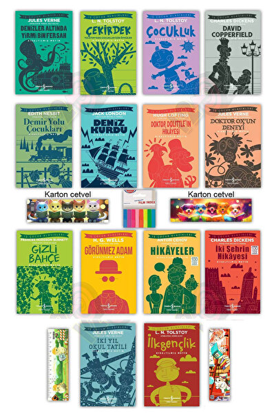 TÜRKİYE İŞ BANKASI KÜLTÜR YAYINLARI Çocuk Klasikleri Denizler Altında Yirmi B...