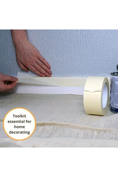 MG HOME 1 Adet Kağıt Bant Maskeleme Bant Boyacı Bantı Boya Bandı Yardımcı Ban...