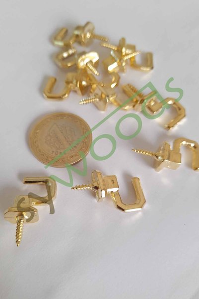 sywoods Screw Hanger 4 Pieces Yellow Accessories Design Hobby Wooden Project Products