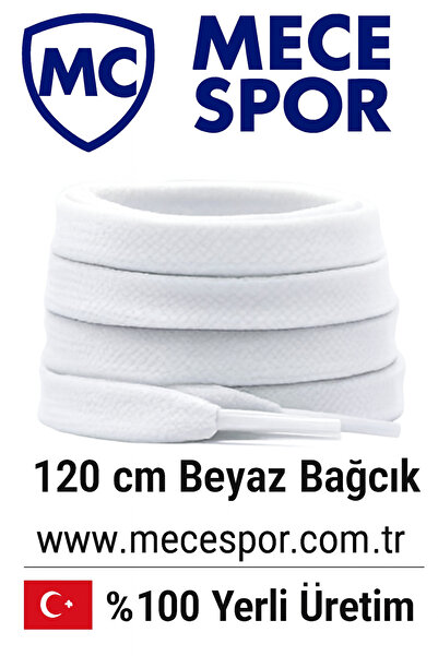 SPOR AYAKKABI MARKET رباط حذاء رياضي ميسي أبيض 120 سم