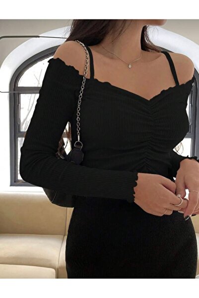 peri tower ΝΕΑ ΣΕΖΟΝ Γυναικεία πλεκτή μπλούζα με λαιμόκοψη σε σχήμα V με κορδ...