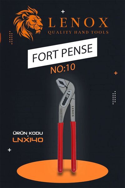 Lenox Tools Fort Pense Papağan Pense 10 İnç 250 mm Ayarlanabilir Krom Vanadyu...