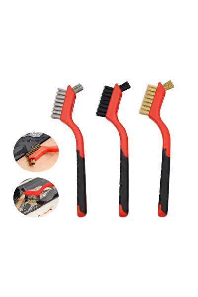 Lenox Tools مجموعة من 3 فرش تنظيف بأسلاك رفيعة، فرشاة تنظيف بأسلاك نحاسية، فر...