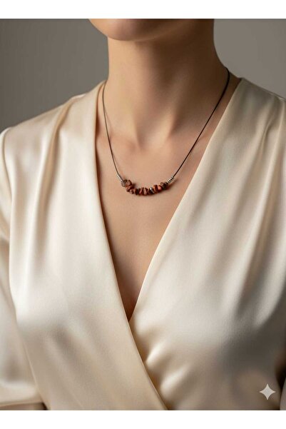 MDGS COLLECTİON قلادة من الحجر الطبيعي جاسبر