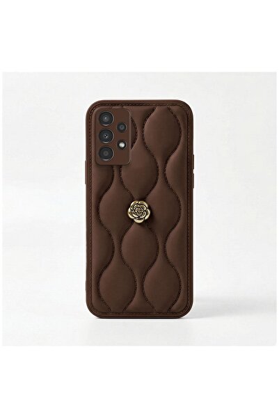 Zebana حافظة جلدية متوافقة مع هاتف سامسونج جالاكسي A32 زيبانا كاميليا باللون البني