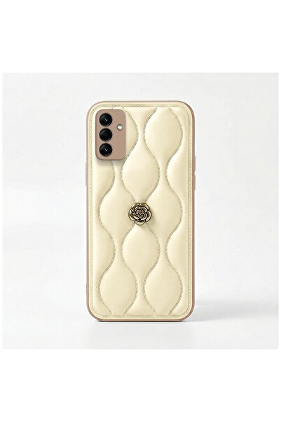 Zebana Samsung Galaxy A16 Compatible Case Zebana Camellia Leather Case Beige