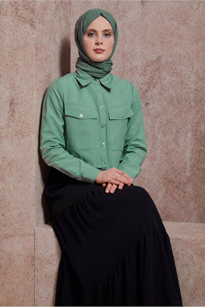 Alvina بلوزة قطنية بأزرار 44496