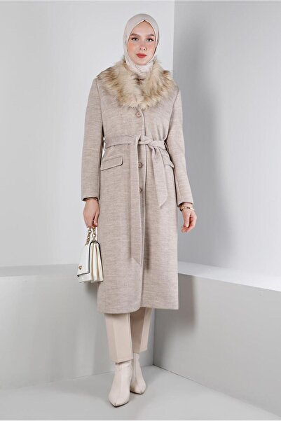 Alvina Buttoned Fur Coat 90383