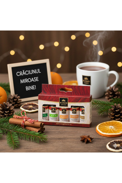 KingAroma Pachet 5 uleiuri parfumate aromaterapie Craciun, Kingaroma, 10 ml
