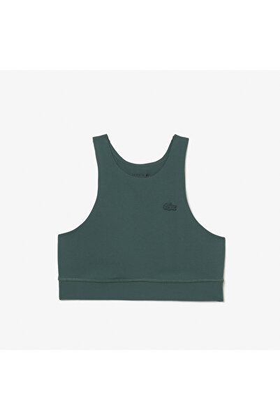 Lacoste Kadın Slim Fit Kolsuz Bisiklet Yaka Haki Bra