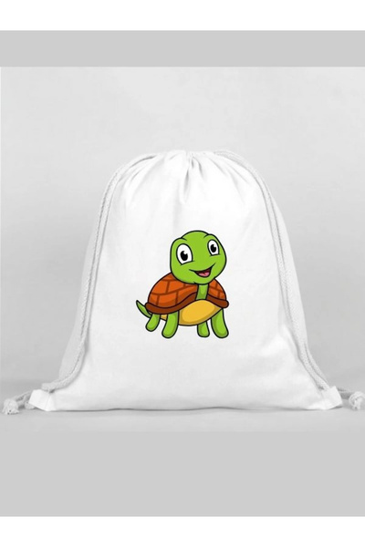 Özcan Tasarım Turtle Printed Backpack - Drawstring Sports Bag
