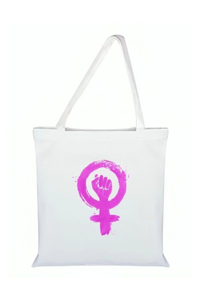 Özcan Tasarım حقيبة قماش مطبوعة نسائية - حقيبة نسائية