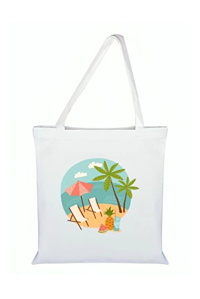 Özcan Tasarım Beach Printed Tote Bag - Seaside Bag