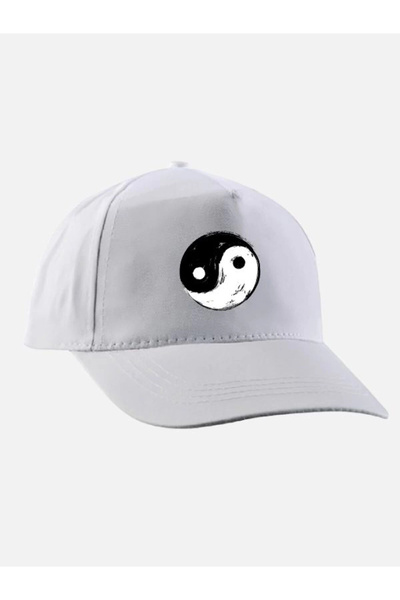 Özcan Tasarım قبعة مطبوعة برمز الخير - قبعة بشعار الخير والشر
