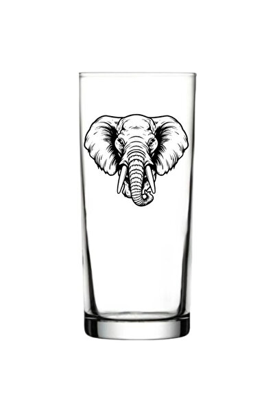 Özcan Tasarım كأس راكيا مطبوع عليه فيل - كأس راكيا على شكل فيل