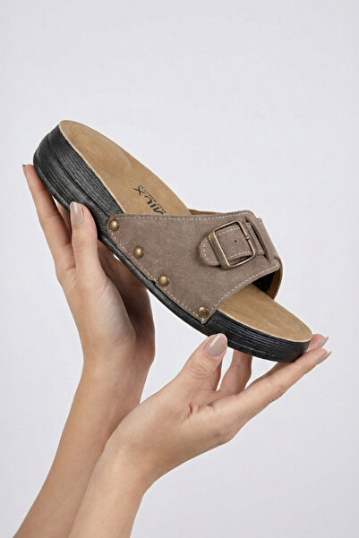 XJIM نعال نسائية مريحة للاستخدام اليومي مصنوعة من جلد المنك مع دعم لعظام القدم وعلاج تشوه إصبع القدم الكبير