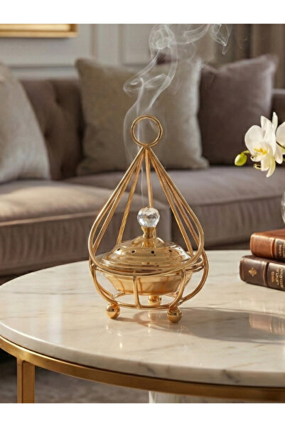 SQUALO مبخرة ذهبي معدنية بارتفاع 18