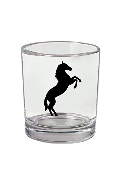 Özcan Tasarım كأس ويسكي مطبوع عليه حصان - كأس على شكل حصان