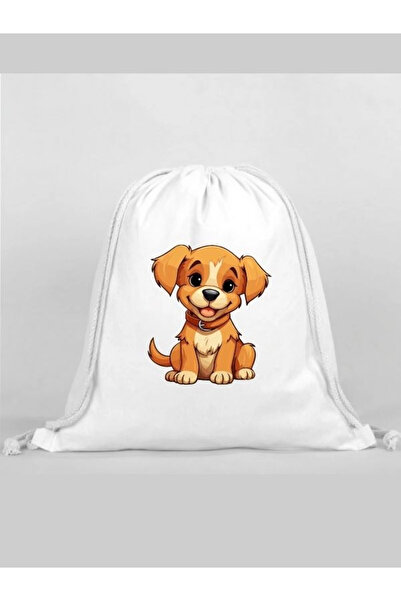 Özcan Tasarım Dog Printed Backpack - Drawstring Sports Bag