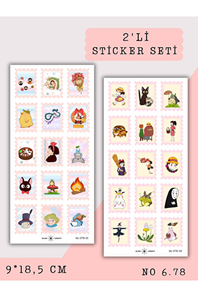 Else Craft 2'li Studio Ghibli Pul Temalı Sticker 6.78 - Ajanda Planlayıcı Bul...