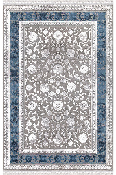 İpek Halı Blossom 13607 Bambu Halı Mavi