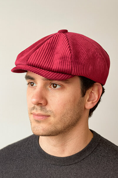 Rupen Kraft Winter Velvet English Cap Peaky Blinders Model Men's Cap Draped Velvet Cap