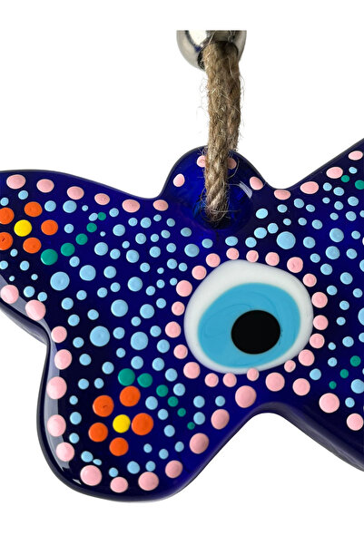 NEVCE STORE Kelebek Figürlü Cam Nazar Boncuğu – El Yapımı - Hediyelik Süs - D...