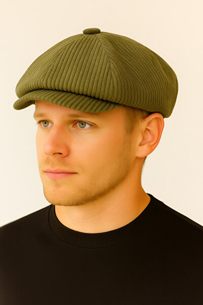 Rupen Kraft Winter Velvet English Cap Peaky Blinders Model Men's Cap Draped Velvet Cap