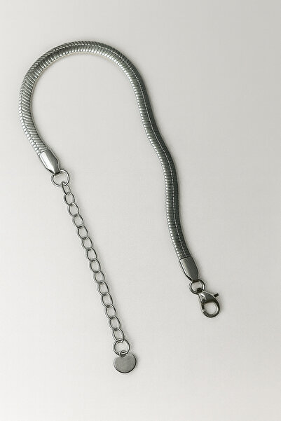 Tajemny İtalyan Yassı Zincir Kolye ve Bileklik Seti- Unısex Takı, Hediye Seçeneği