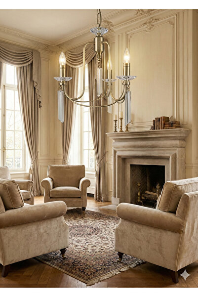 yıldırımavize 3 lü kontes prinç eskitme avize ( TAM MONTAJLI)