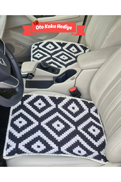 OBAM غطاء مقعد السيارة (مضاد للأوساخ) قابل للغسل على الوجهين (لون أسود-أبيض) ...