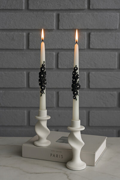 Zigzag Home Dekoratif 2 Parça Step Şam’dan Mumluk Takımı Bohem Tarz