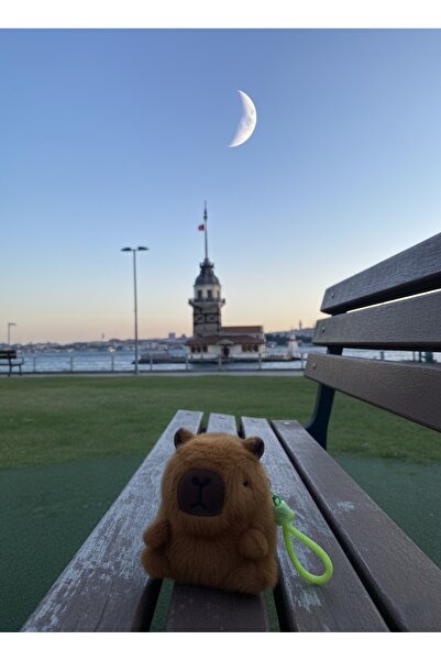 Viyalente Kapibara Peluş Anahtarlık Yeşil Sülfat Capybara Sevimli Kapibaracık Labubusu/10CM