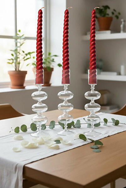 EVSTYLE üç boğumlu şamdan - üçlü