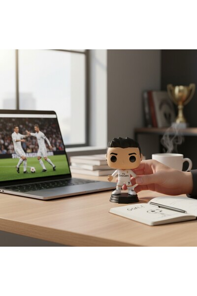 Glowfit Shine Your Shape funko tarzı Cristiano Ronaldo Real Madrid Figür Sağlıklı PETG malzemeden üretilmiş 3D Figür 13 cm