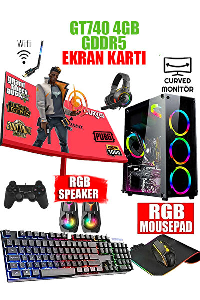 Dmc 135x (GTA 5) I5 4430,32GB RAM,500GB HDD,256GB SSD,4GB G740 GDDR5,24''Oyuncu Masaüstü Bilgisayar