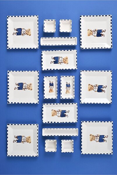 Piatti Naturali 16 Parça 6 Kişilik Ayıcık Kahvaltı Takımı Handmade Kahvaltılı...