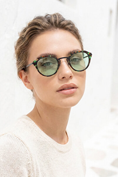 Kapin Sonic Oval Güneş Gözlüğü - Kamuflaj Çerçeve Mint Cam