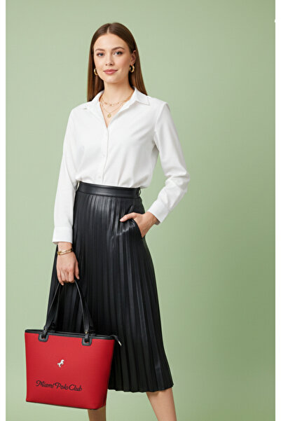 H&D COLLECTİON حقيبة يد نسائية كبيرة الحجم من ميامي بولو كلوب