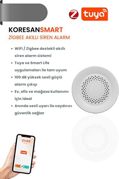 koresan Tuya Zigbee Akıllı Siren Alarm