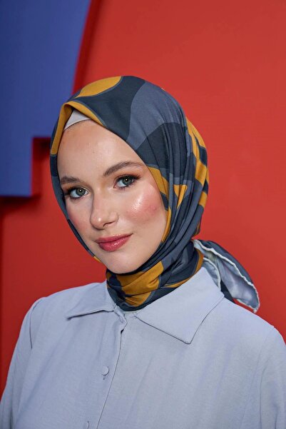 İpekhan Marrakech Koleksiyon Soft Eşarp Kabak Turuncu Siyah 1207-07