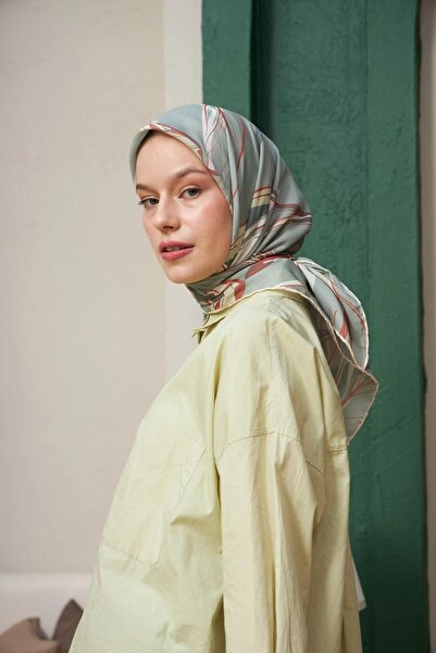 İpekhan لوتس النعناع الأخضر القطن وشاح فيسكوز