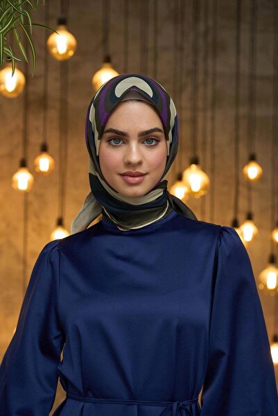 İpekhan Yaz Işıltısı Koleksiyonu Soft Eşarp Mor Kahve 1183-14