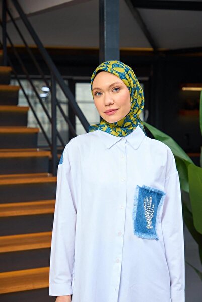 İpekhan Harmony Collection Soft Eşarp Altuni Çelik Mavi 1182-11