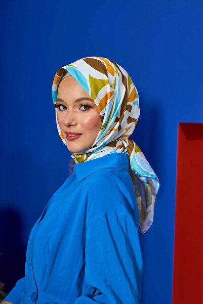 İpekhan Marrakech Collection Soft Scarf Dark Khaki Orange 1206-15